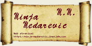 Minja Medarević vizit kartica